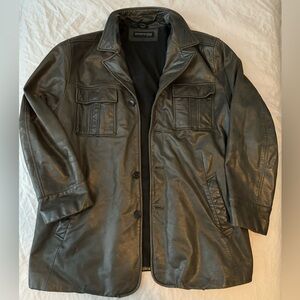 VINTAGE KENNETH COLE (New York) GENUINE LEATHER COAT. Size XL